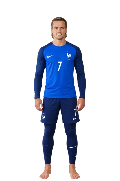 Antoine Griezmann full-body height-comparison figure