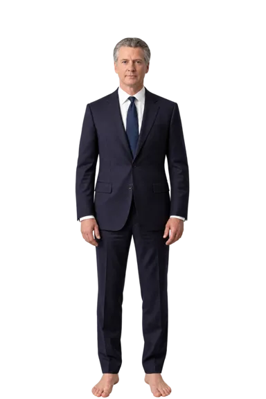 Gavin Newsom full-body height-comparison figure
