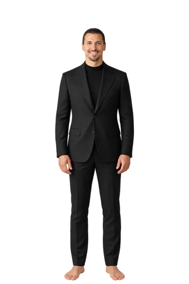 Zlatan Ibrahimović full-body height-comparison figure