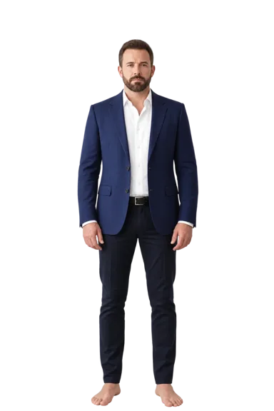 Ben Affleck full-body height-comparison figure