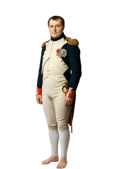 Napoleon full-body height-comparison figure