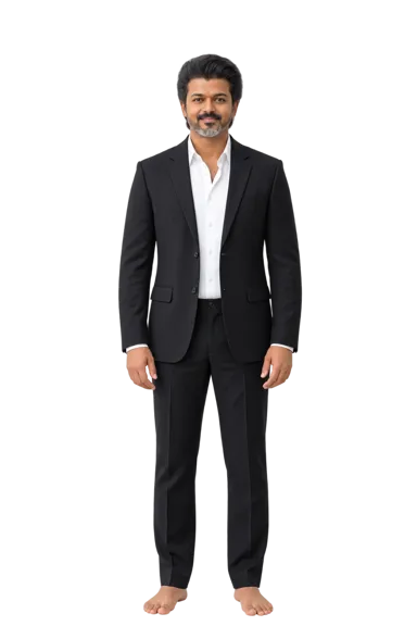 C. Joseph Vijay full-body height-comparison figure