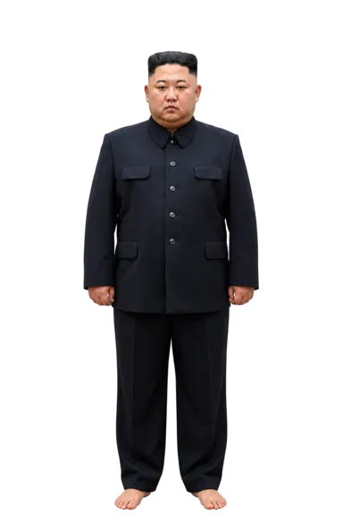 Kim Jong-un full-body height-comparison figure