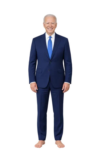 Joe Biden full-body height-comparison figure