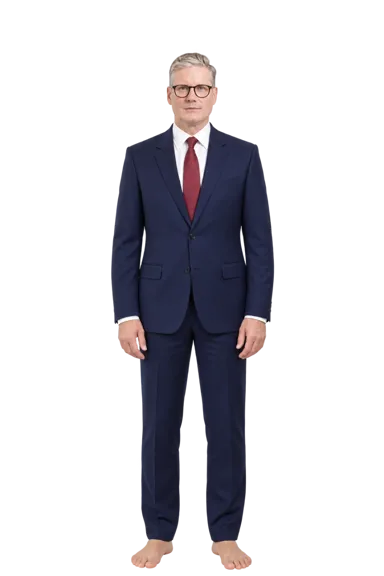 Keir Starmer full-body height-comparison figure