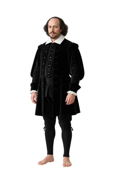 William Shakespeare full-body height-comparison figure