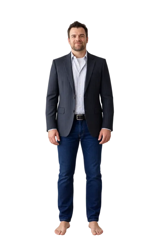 Kevin Weisman full-body height-comparison figure