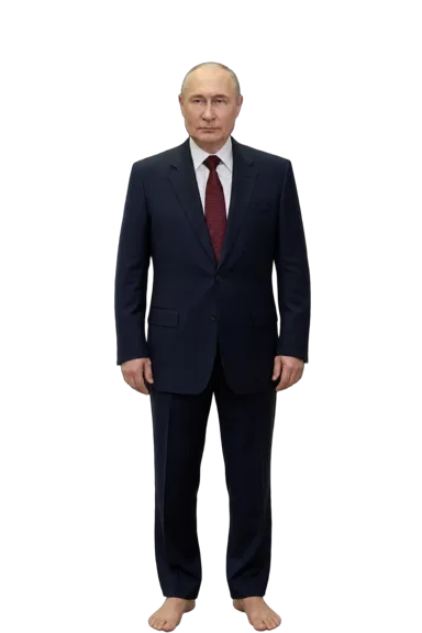 Vladimir Putin full-body height-comparison figure