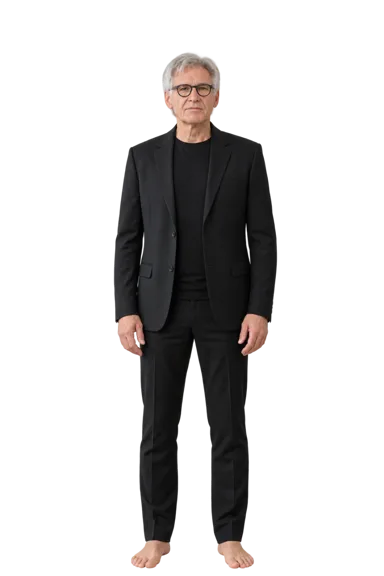 Harrison Ford full-body height-comparison figure