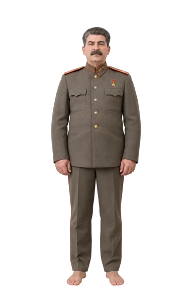 Joseph Stalin full-body height-comparison figure