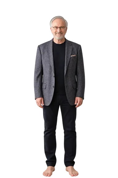 Steven Spielberg full-body height-comparison figure