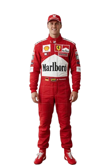 Michael Schumacher full-body height-comparison figure